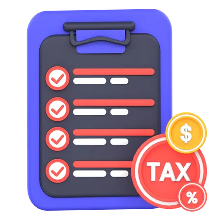 Document fiscal  3D Icon