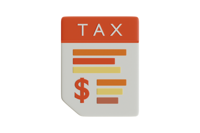 Papier fiscal  3D Icon