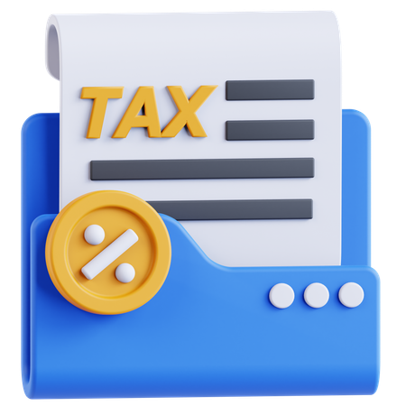 Document fiscal  3D Icon