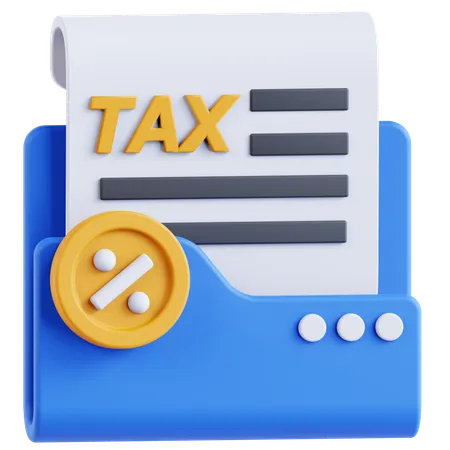 Document fiscal  3D Icon