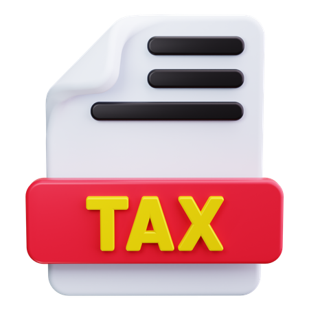 Document fiscal  3D Icon