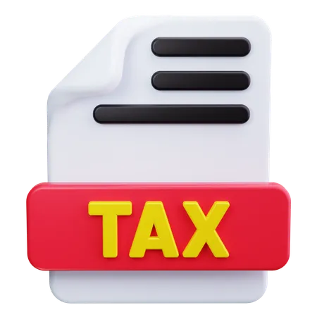 Document fiscal  3D Icon