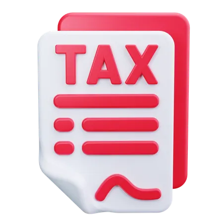 Document fiscal  3D Icon