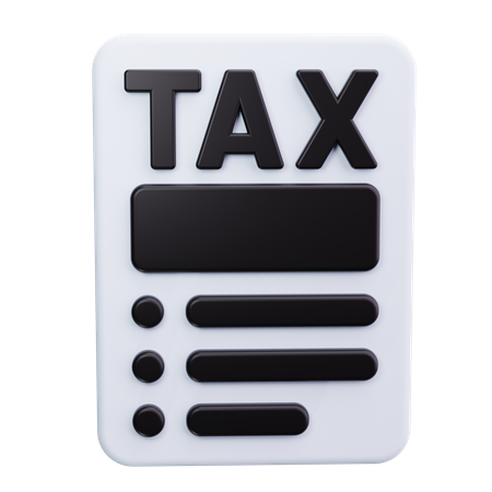 Papier fiscal  3D Icon