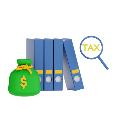Document fiscal  3D Icon