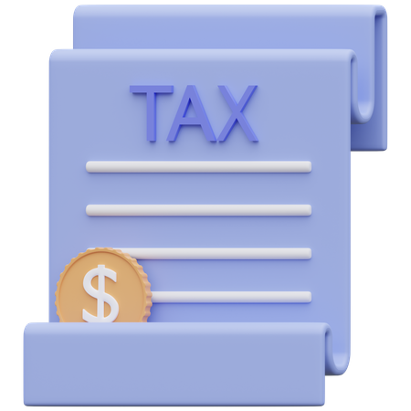 Document fiscal  3D Icon
