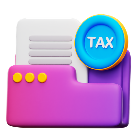 Document fiscal  3D Icon