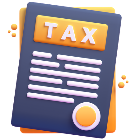Document fiscal  3D Icon