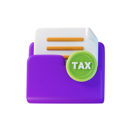 Document fiscal  3D Icon