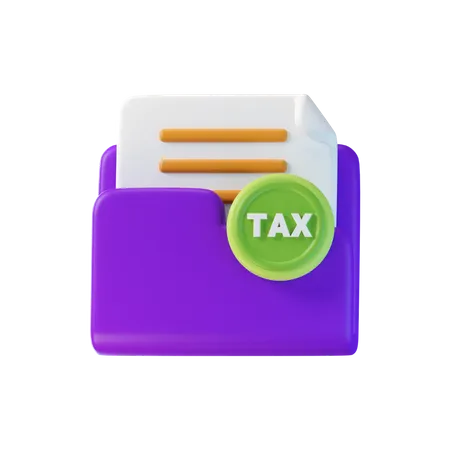 Document fiscal  3D Icon