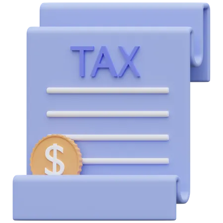 Document fiscal  3D Icon