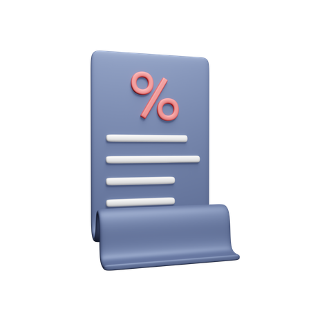 Document fiscal  3D Icon