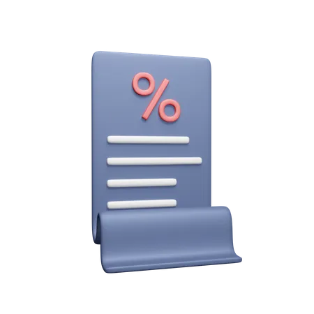 Document fiscal  3D Icon