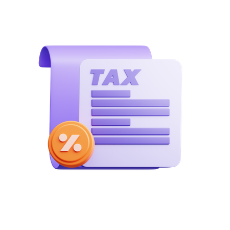 Document fiscal  3D Icon