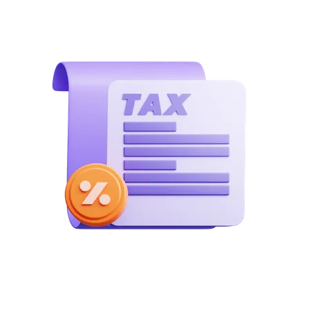 Document fiscal  3D Icon