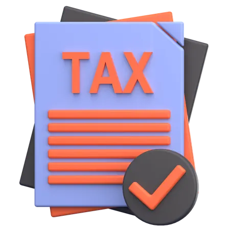 Document fiscal approuvé  3D Icon