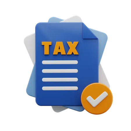 Document fiscal approuvé  3D Icon