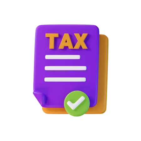 Document fiscal approuvé  3D Icon