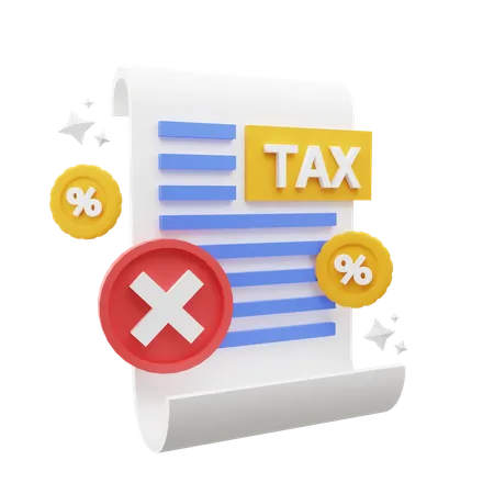 Document fiscal rejeté  3D Icon