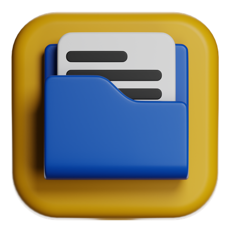 Document Folder  3D Icon