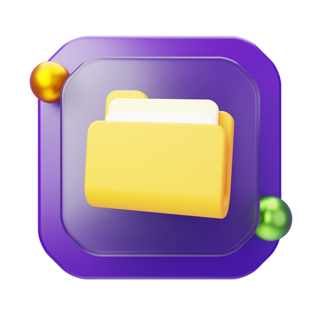 Document Folder  3D Icon