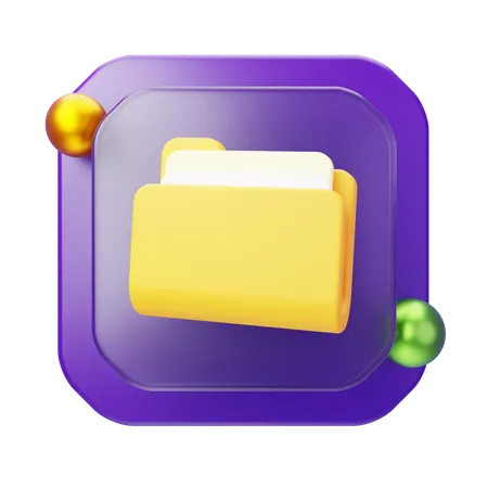 Document Folder  3D Icon