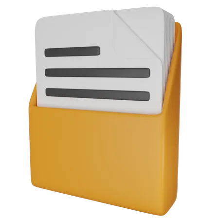 Document Folder  3D Icon