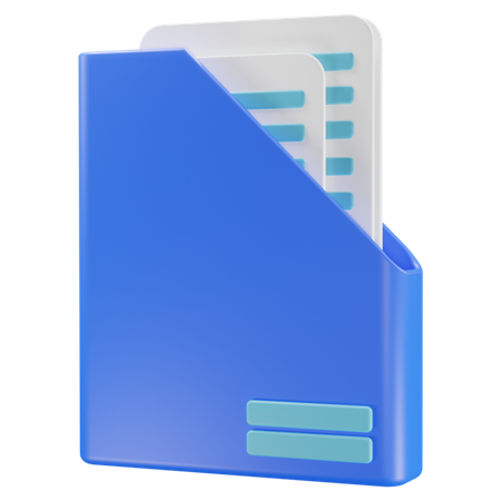 Document Folder  3D Icon