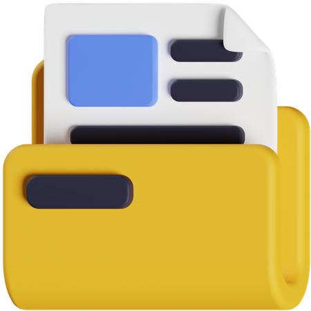 Document Folder  3D Icon