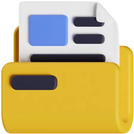 Document Folder  3D Icon