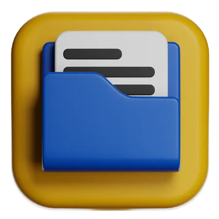 Document Folder  3D Icon