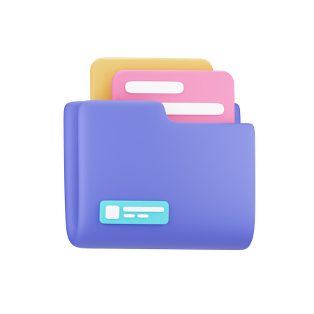 Document Folder  3D Icon