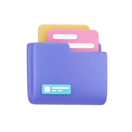 Document Folder  3D Icon