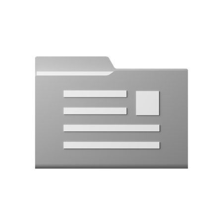 Document Folder  3D Icon