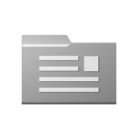 Document Folder  3D Icon