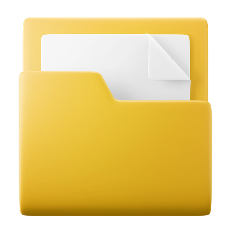 Document Folder  3D Icon