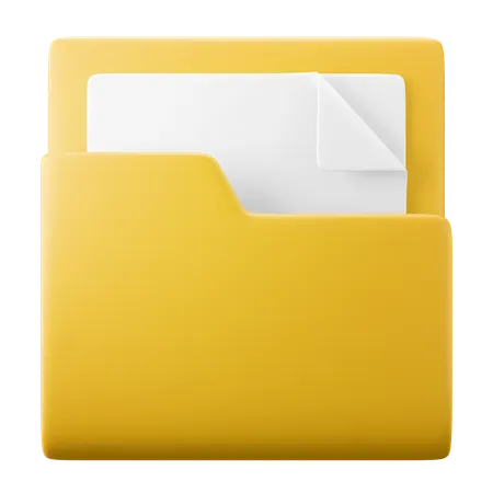 Document Folder  3D Icon