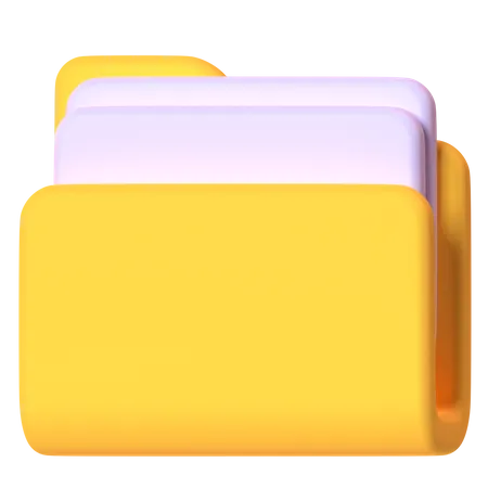 Document Folder  3D Icon