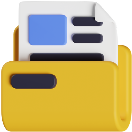 Document Folder  3D Icon