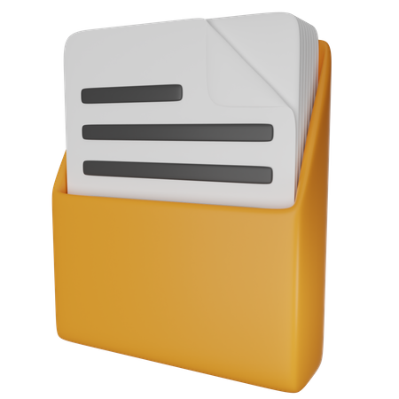 Document Folder  3D Icon