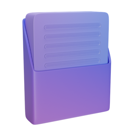 Document Folder  3D Icon