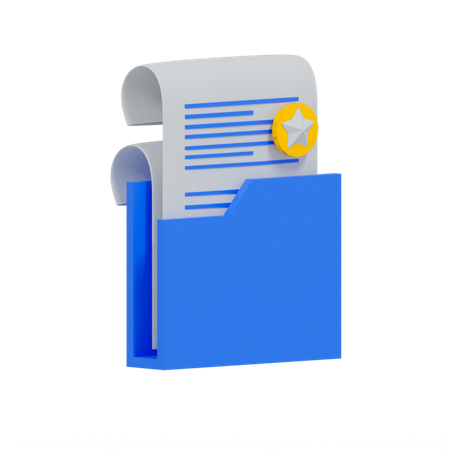 Document Folder  3D Illustration