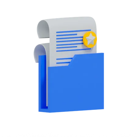 Document Folder  3D Illustration