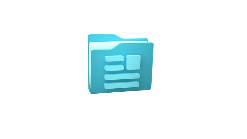 Document Folder  3D Illustration