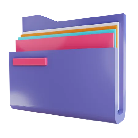 Document Folder  3D Illustration