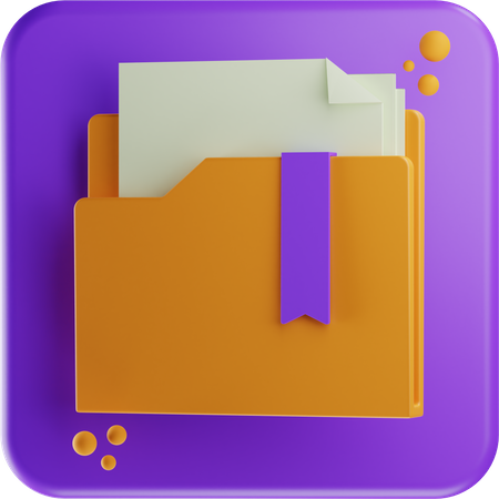 Document Folder  3D Illustration