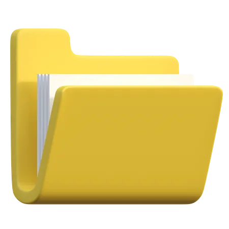 Document Folder Interface Isolated 3 D Icon Illustration 3D Icon