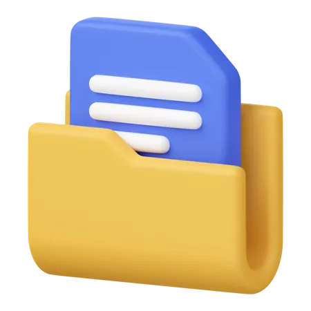 Folder File 3 D Render Icon Illustration 3D Icon