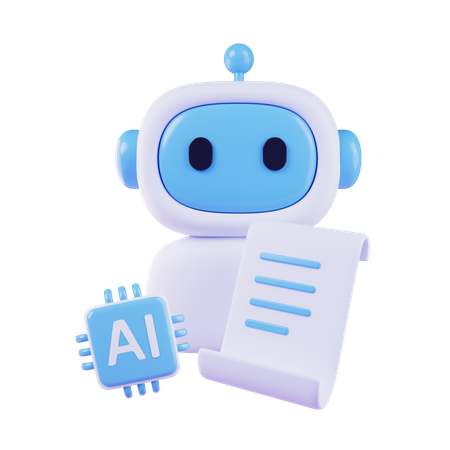 Document Generator Chip  3D Icon