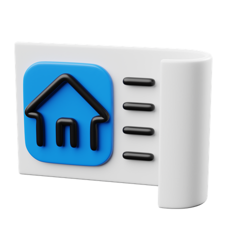 Document immobilier  3D Icon